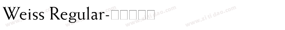 Weiss Regular字体转换